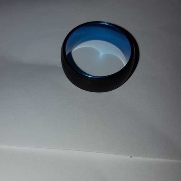 Men's Black Tungsten Ring - Picture 1 of 3